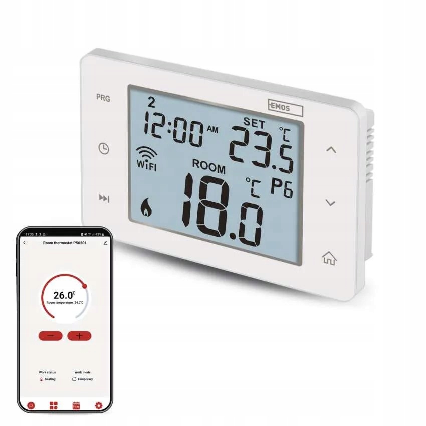 Emos Izbový programovateľný drôtový WiFi GoSmart termostat P56201 P56201