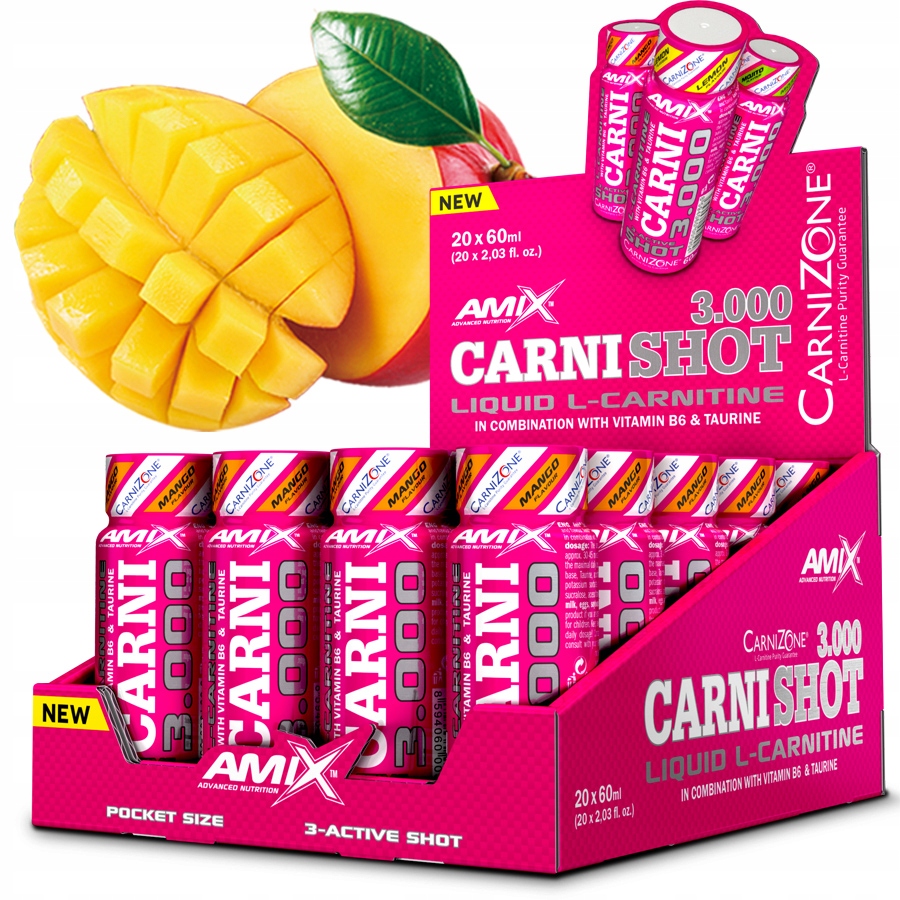 L karnitin Carni 3000 Shot – nejsilnější na hubnutí, chuť k jídlu, energii