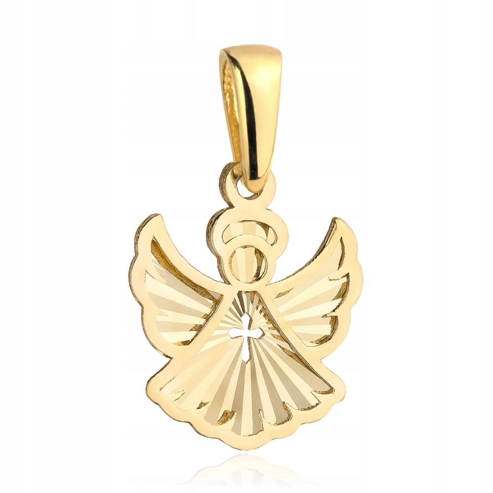 Přívěsek Zlato 585 Anděl s křížkem Dárek 0.45 g