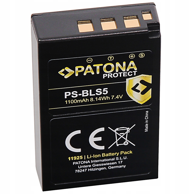 AKUMULATOR PATONA PROTECT PS-BLS5, BLS-5 + ładowar Kod producenta 11925