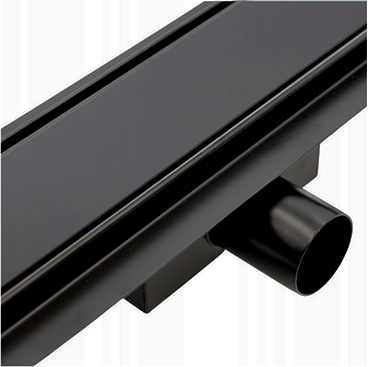 SANITLINE Odpływ liniowy CZARNE SZKŁO / MAT 70cm Długość 70 cm