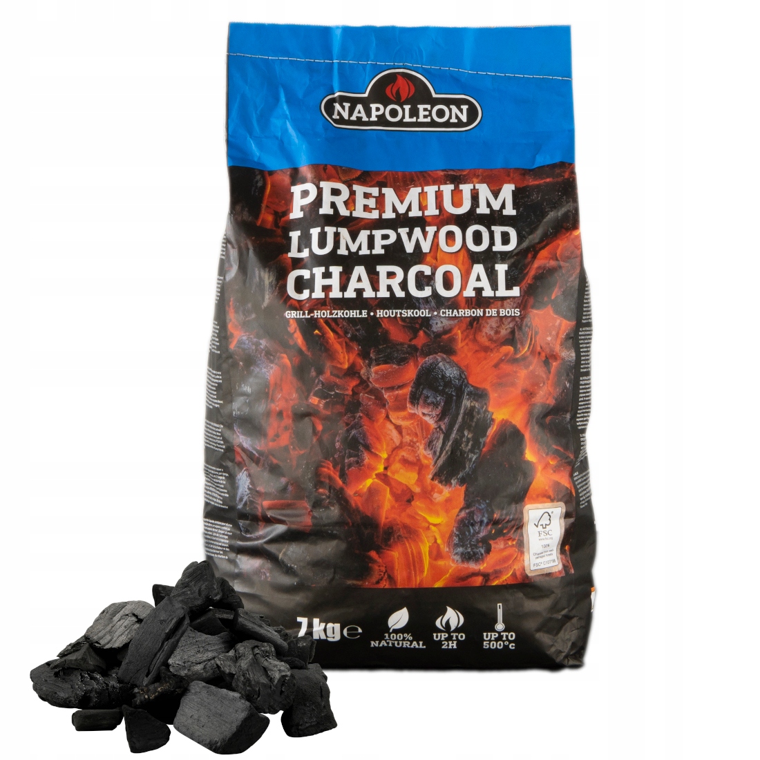WĘGIEL DRZEWNY DO GRILLA 7kg NATURALNY NAPOLEON