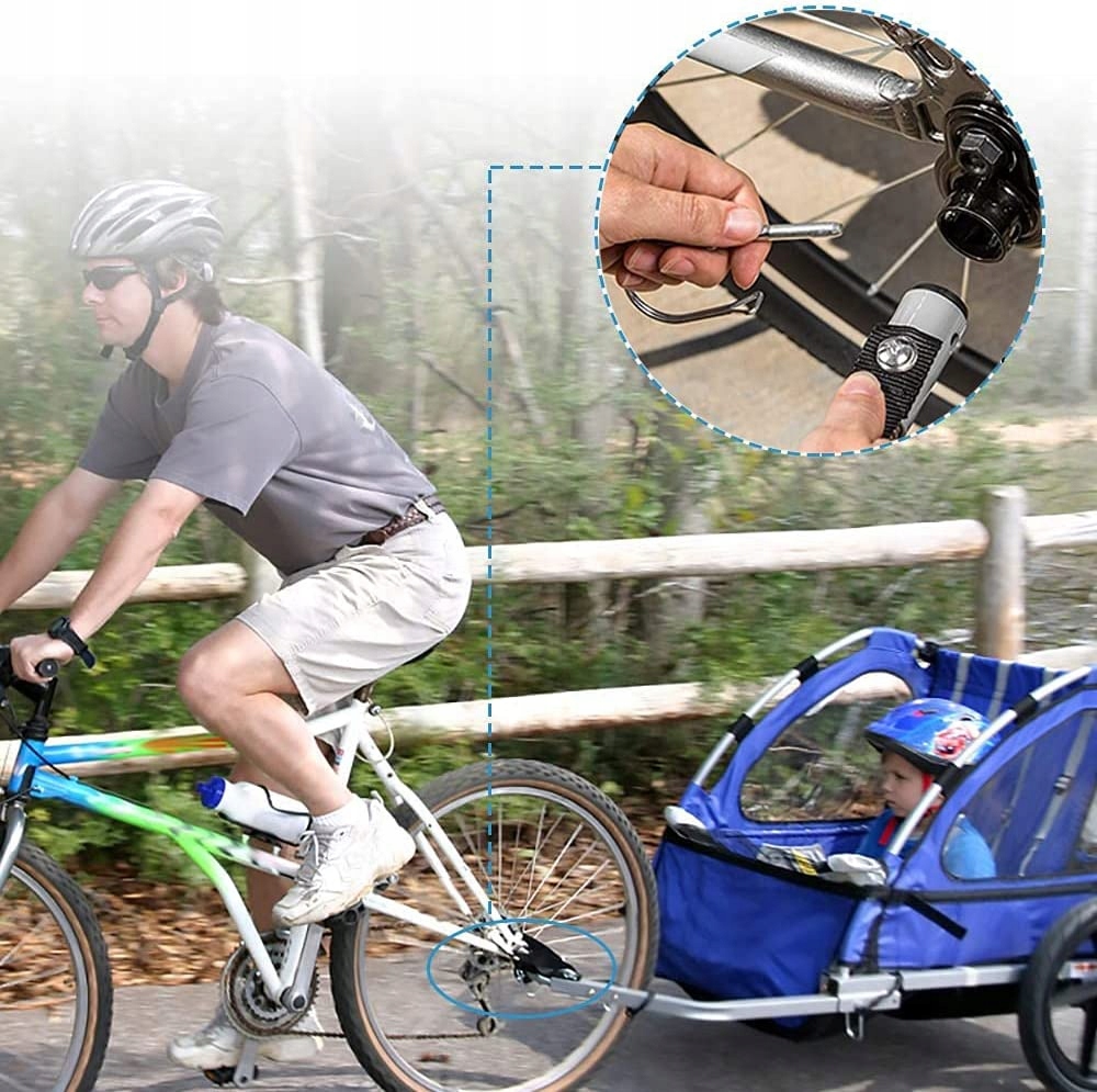 ZACZEP DO PRZYCZEPKI ROWEROWEJ UNIWERSALNY STAL x1 Model Przyczepki rowerowe