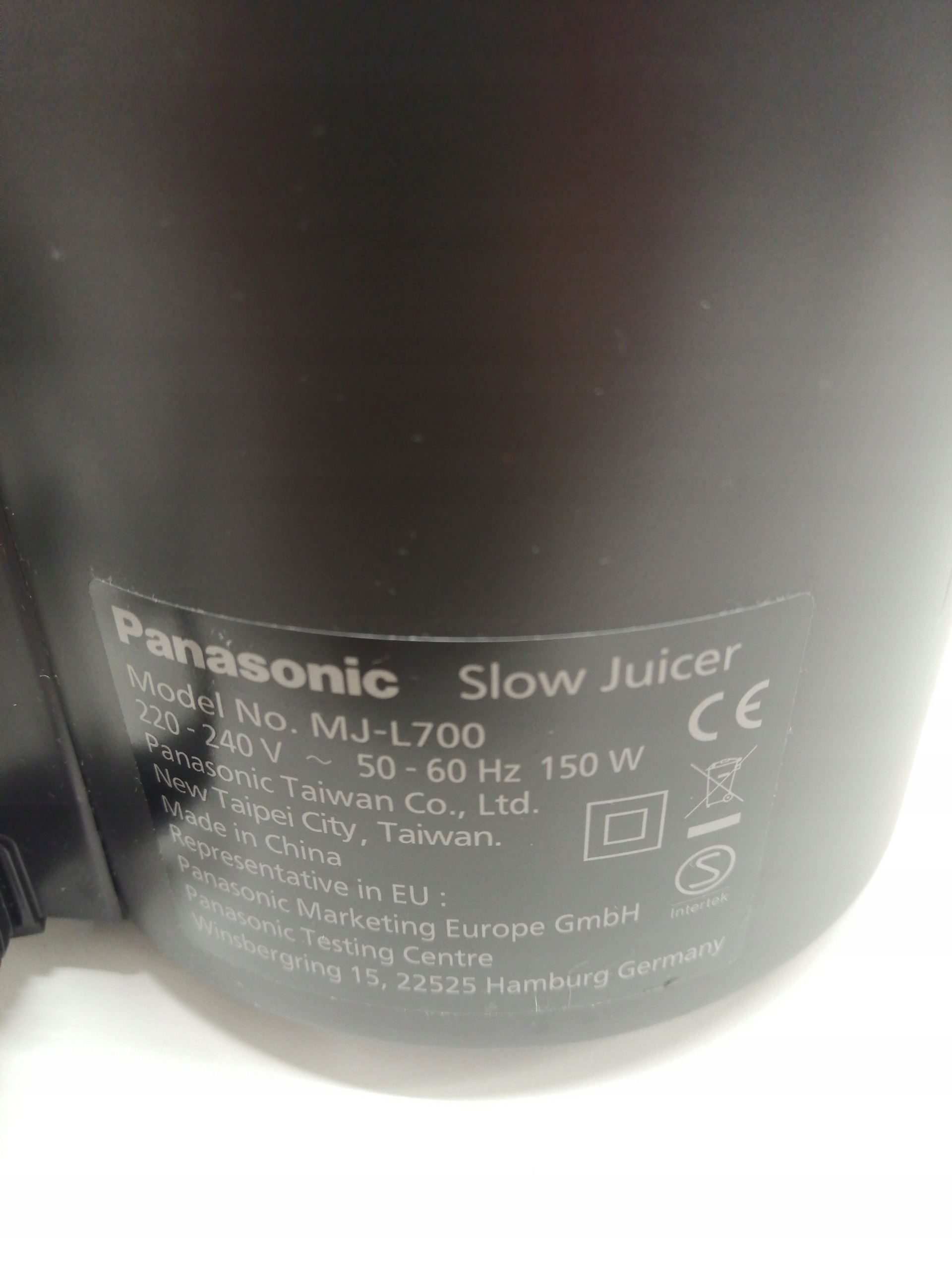 Wyciskarka wolnoobrotowa w pionowa Panasonic - MJ-L700KXE Sklep, 150 Opinie, W Cena