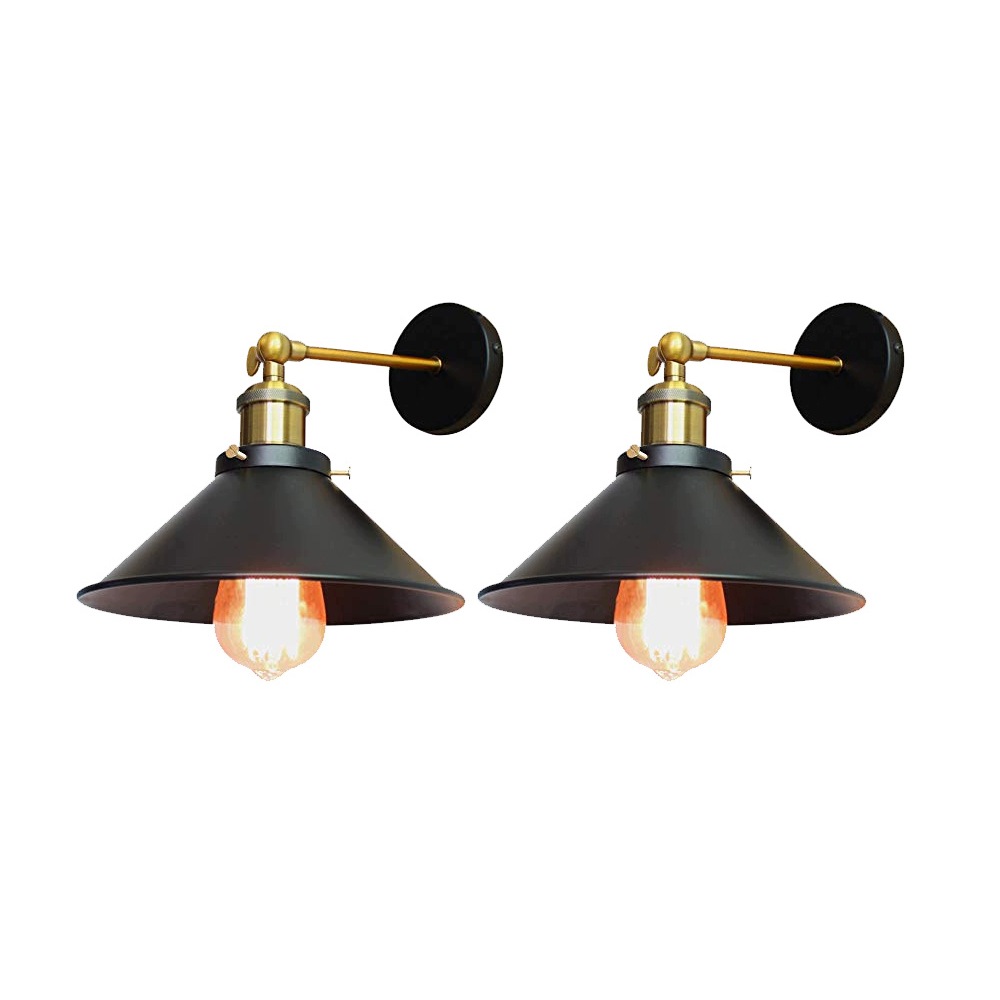 Lampa Scienna E27 Vintage Regulowana Kinkiet Czarna Loft 2-PAK 3000K 12W
