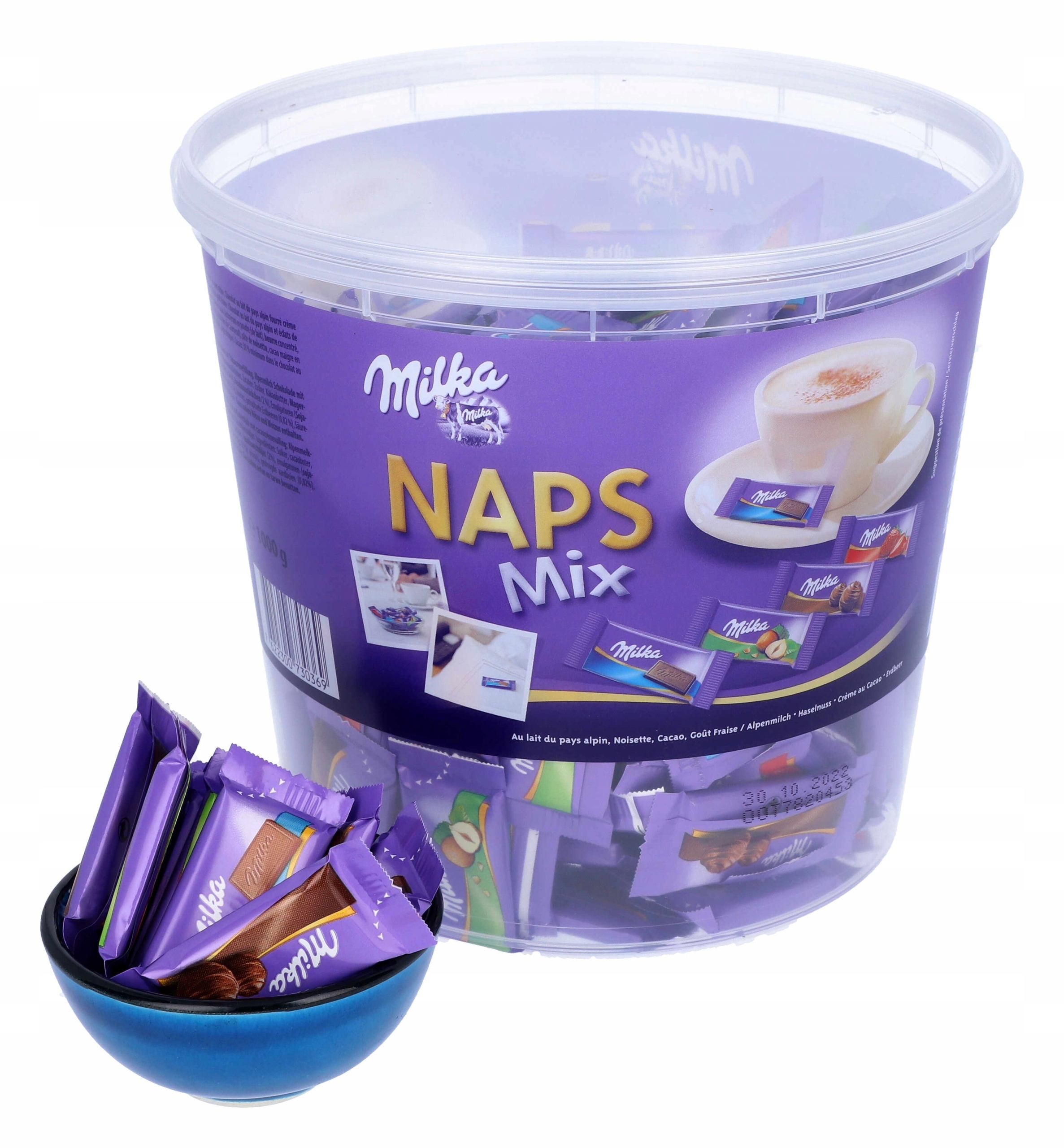 Levně Milka Naps Mix čokolád 207kusů 1000 g Čokoláda Různé příchutě z Německa