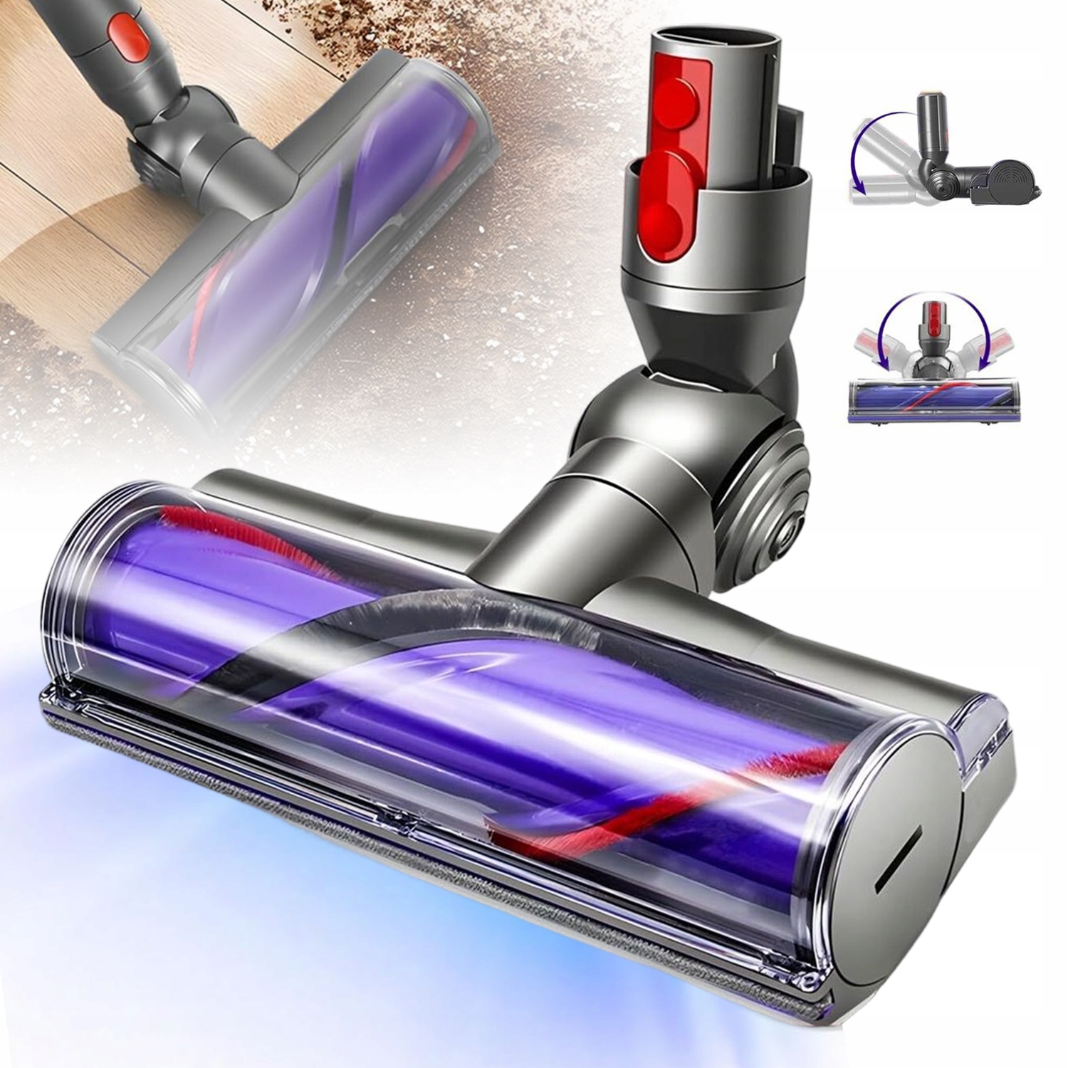 180° Rotační Kartáč Pro Parketové Panely Dyson V7 V8 V10 V11 Kompatibilní