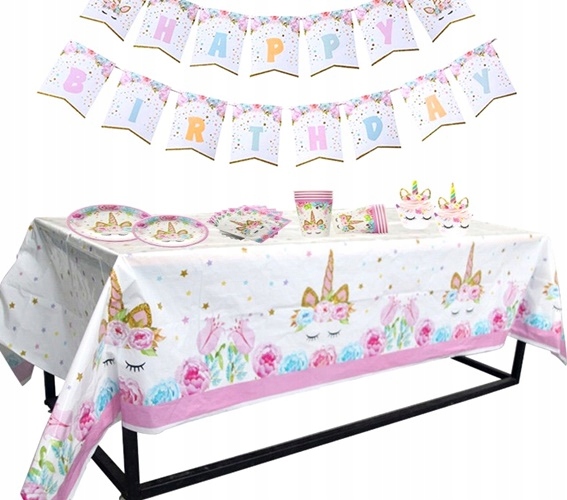 OBRUS FOLIOWY URODZINY JEDNOROŻEC UNICORN Marka Amigo