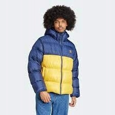 Adidas Down Regen pánská péřová bunda s kapucí velikost S
