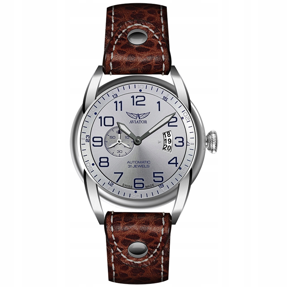 Pánské Pánské Hodinky Aviator V.3.18.0.101.4 hnědé