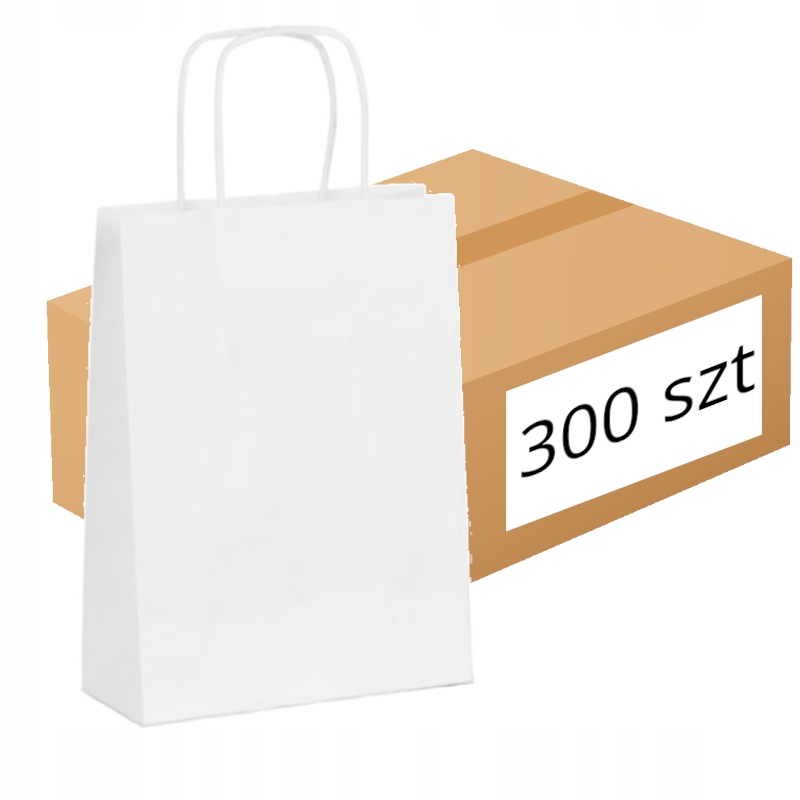 

Torba Papierowa 18x8x22 biała 100g/m2 300 szt (A5)