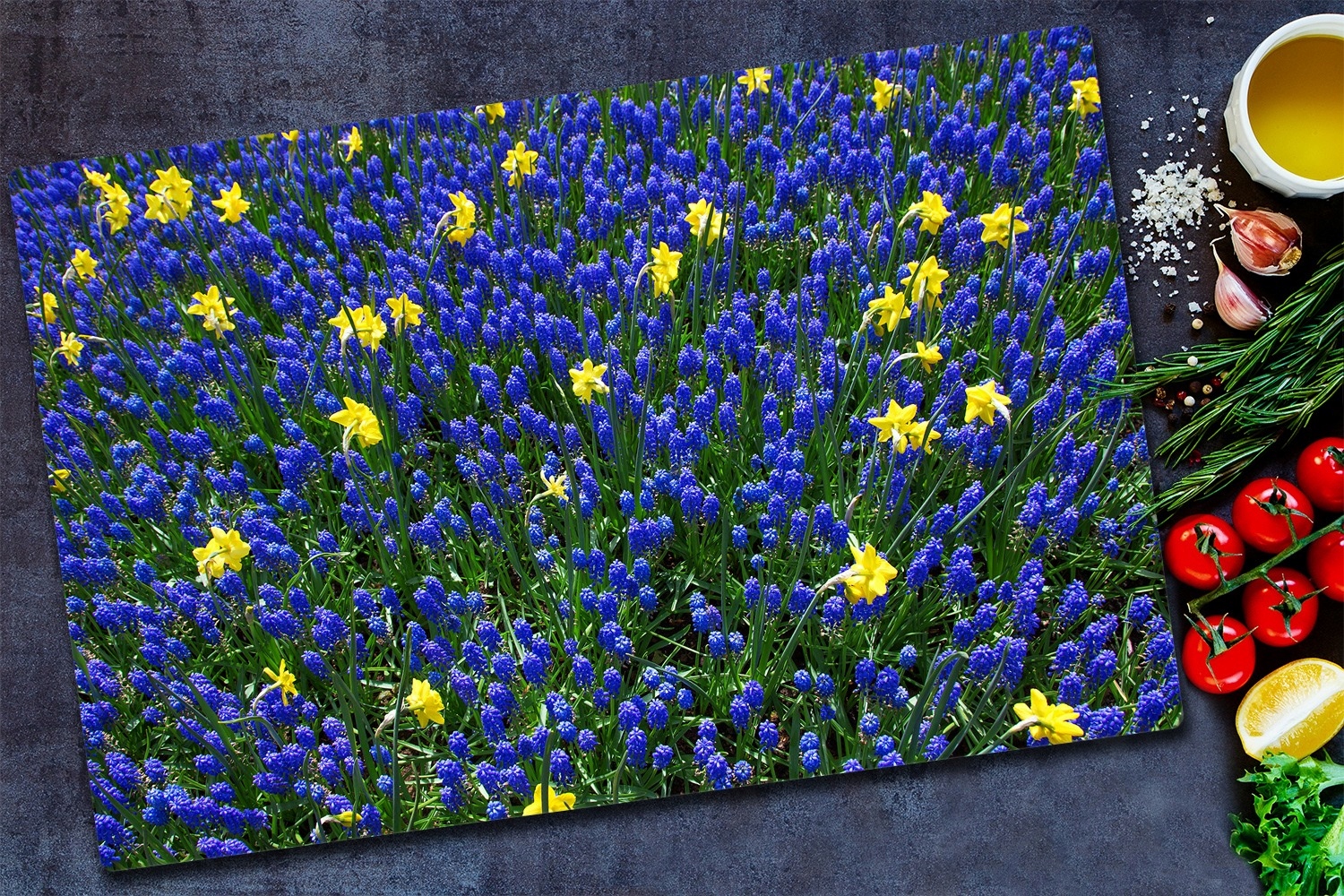 Veľká doska na krájanie zo skla Lubina Kvety 80x52 Kód výrobcu 010010520060000034695