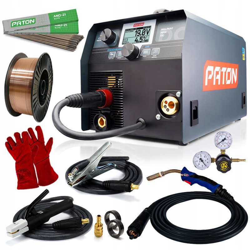 Spawarka Migomat Paton StandardMIG 250A Mig Mag Mma Tig Lift Zestaw