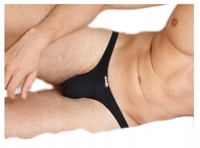 

Sexy Męskie Czarne Prześwitujące Stringi Soft M
