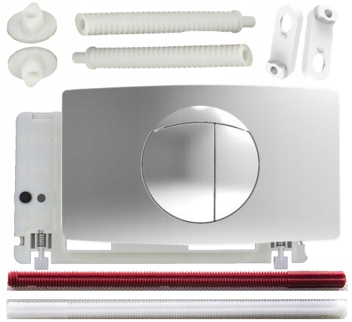 Velký splachovací tlačítko pro Wc splachovač Sanit Marley starého typu matný chrom