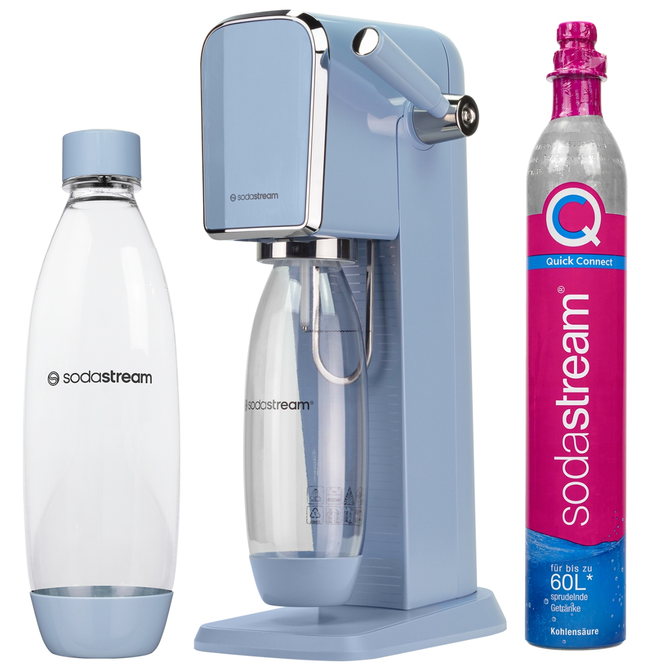 saturátor Sodastream Art Modrý Jedna Fľaša Bombička Na Sýtenie Vody