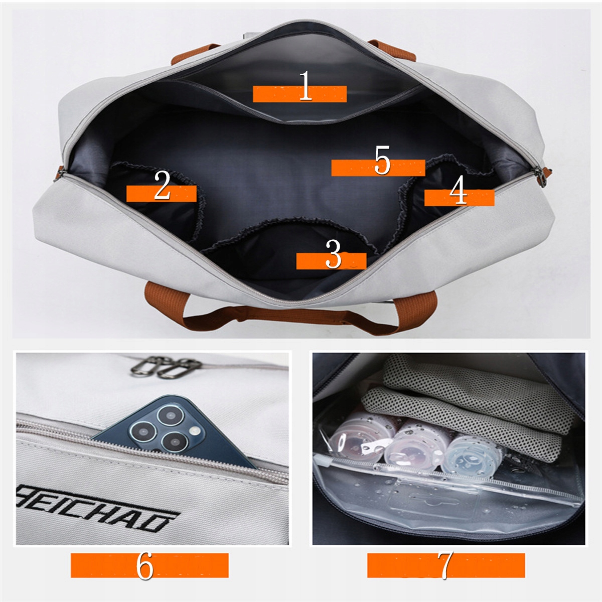 DAMSKA MĘSKA TORBA SPORTOWA DO JOGI NA SIŁOWNIĘ WIĘKSZA TORBA PODRÓŻNA NA RAMIĘ TOREBKA 30L Model SHOULDER TRAVEL BAG HANDBAG