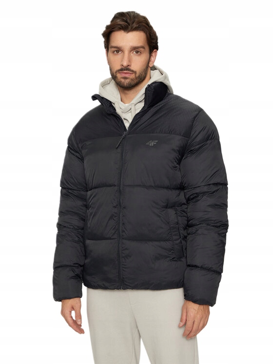 Pánská Bunda 4F Černá Teplá Zimní Péřová JAM485 vel. XXL