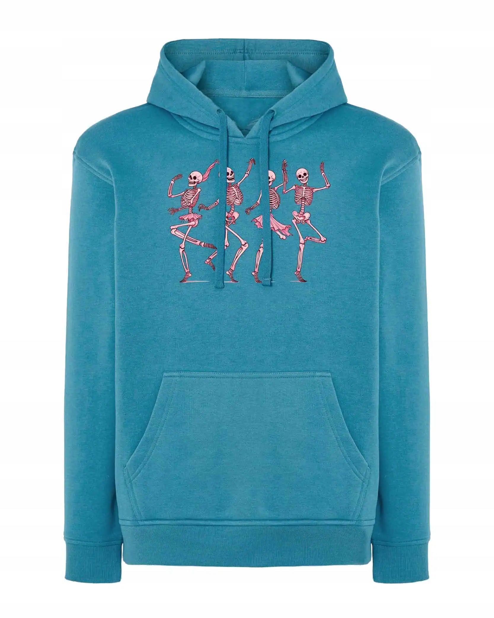 Mikina s kapucí s tančící kostrou Horor Parodia Modrá L