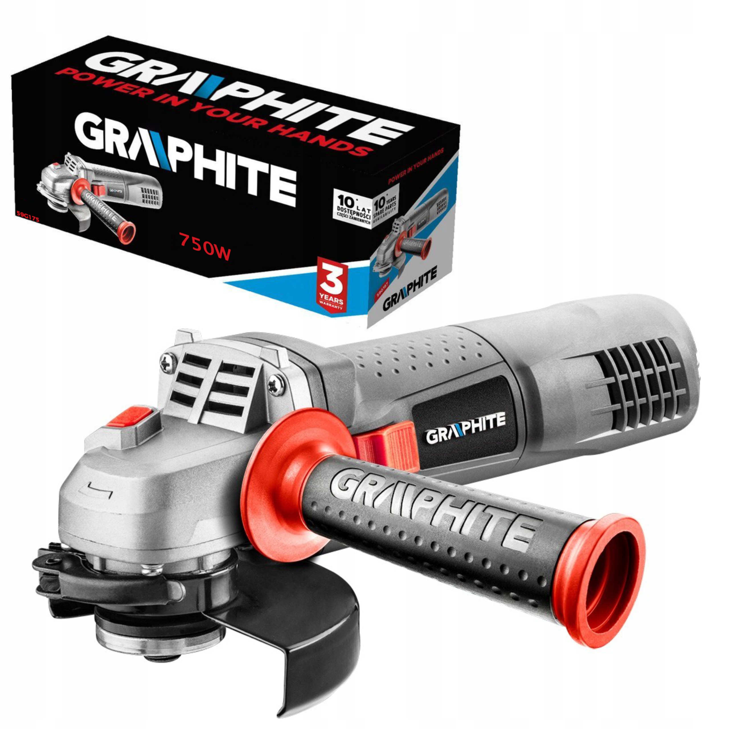 

Graphite Szlifierka Kątowa 750W 125MM 59G175 Regul