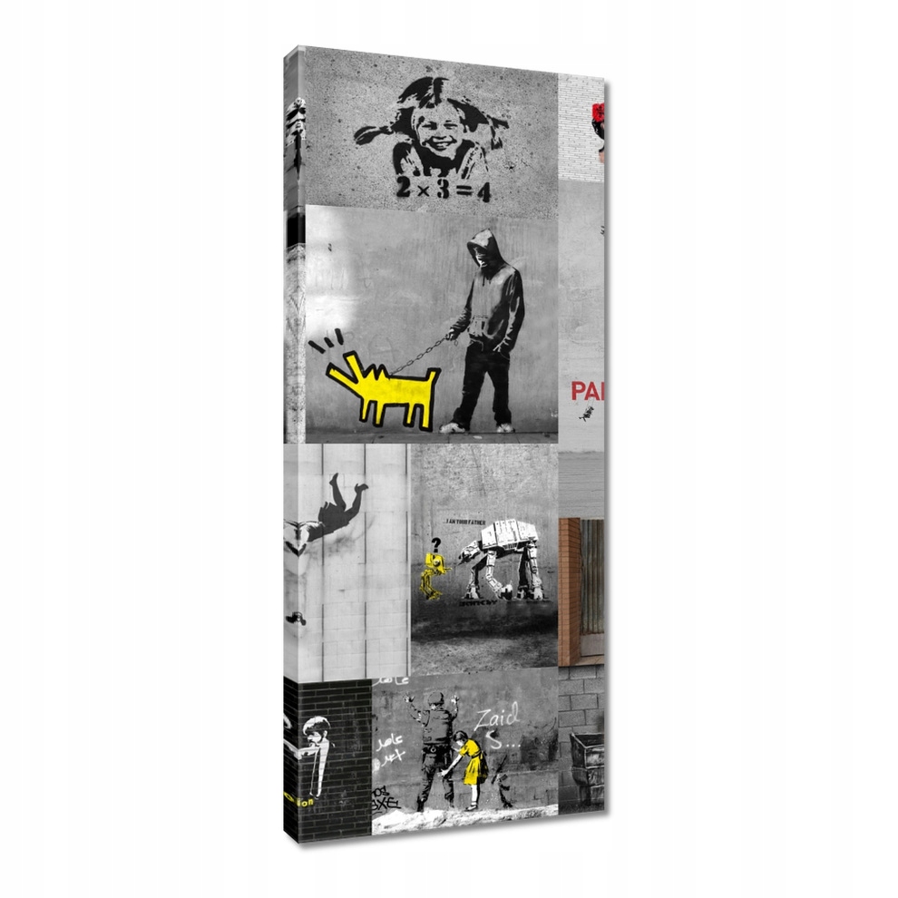 

Obraz 40x100 Mix Kolaż Collage Banksy