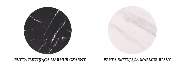 Příplatek za přední část skříně Denver – mramor, bílá a černá barva