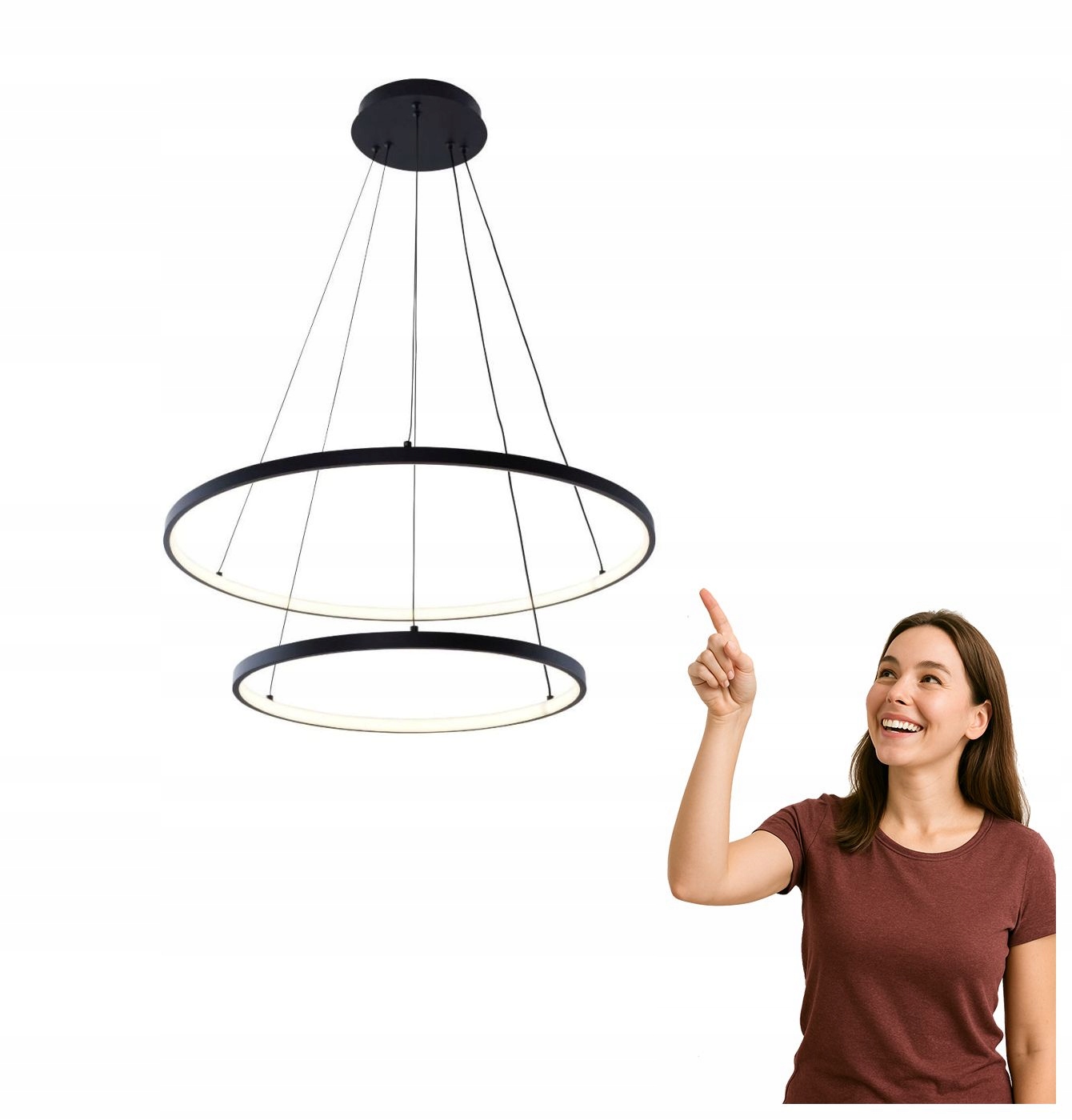 Led závesná lampa 50W Breno 18140BK-2 Zuma Line