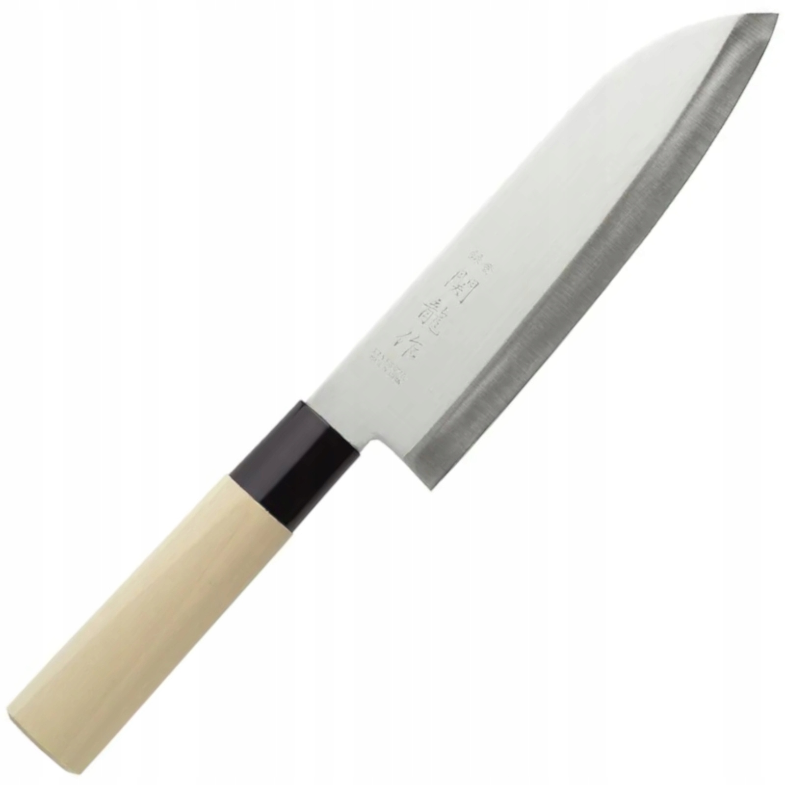 Japonský Nůž Santoku S Dřevěnou Rukojeťí Na Maso, Zeleniny Ovoce 165 Hendi