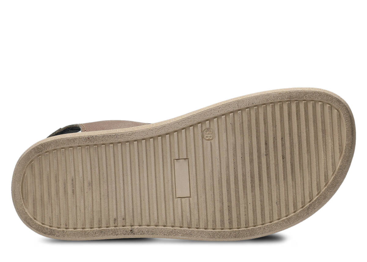 NAGABA 026 BEŻ CHMURKA - SKÓRZANY SANDAŁ DAMSKI - ROZMIAR 40 Model 026