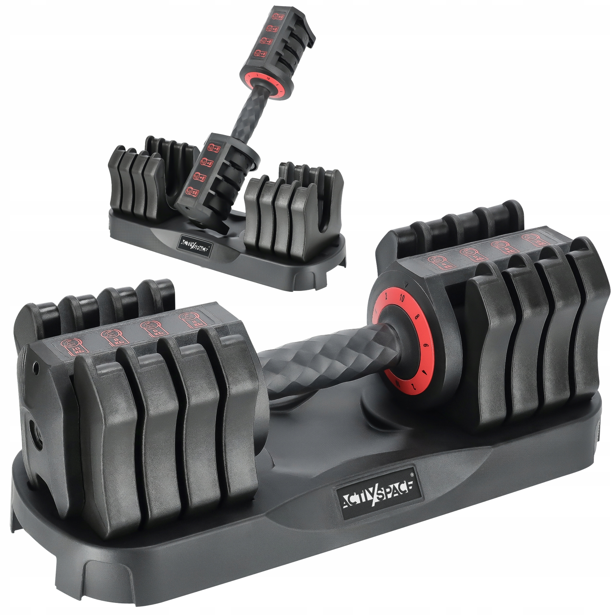 Regulovatelná Činka Pro Silové Cvičení S Podstavcem Nastavitelné Činky 1x10 kg