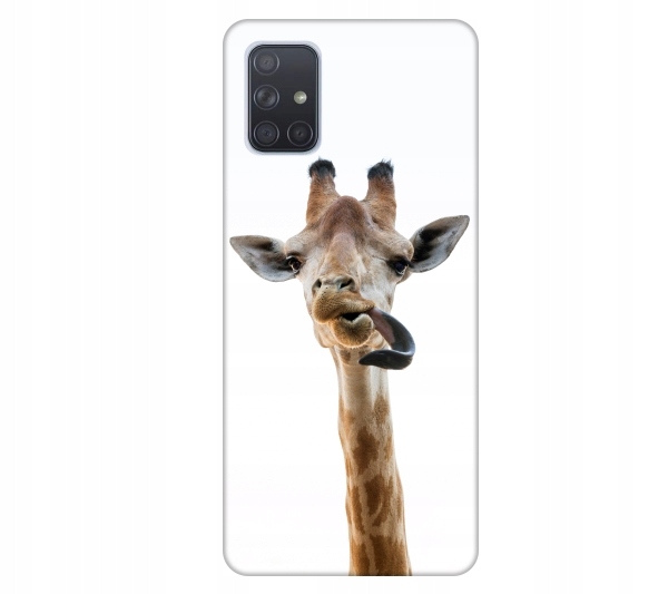 

Etui wzory do Samsung Galaxy A71 Zyrafa smieszne z