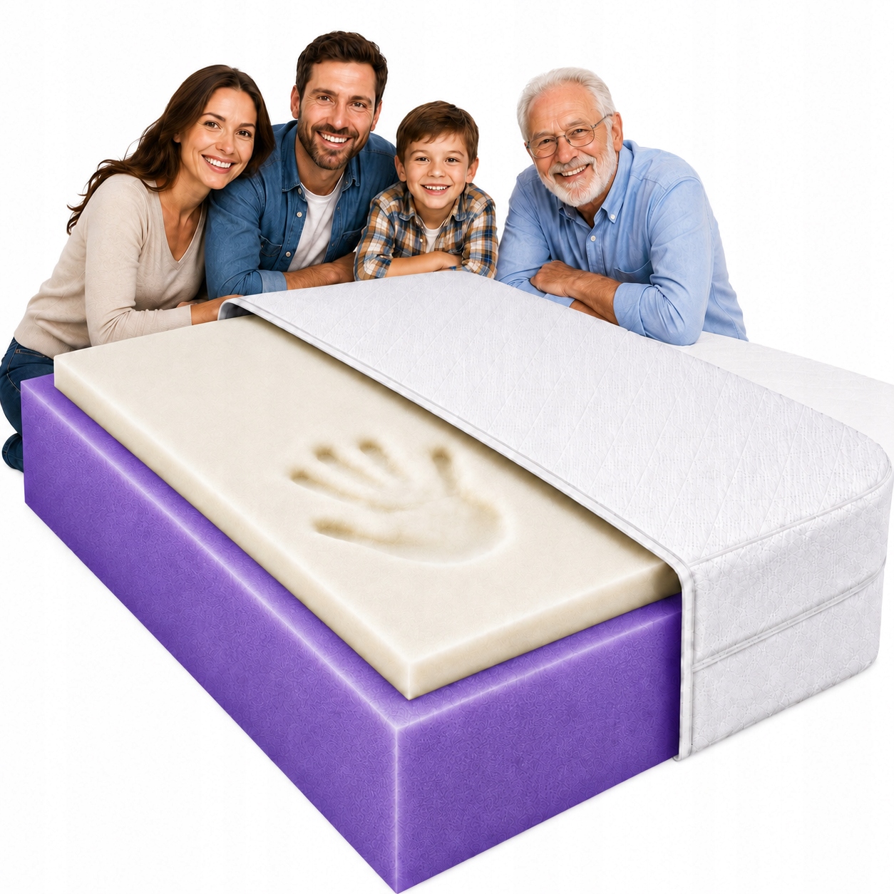Matrace 90x170 s tvarovou pamětí 24 cm H4 H3 pěnová, tvrdá, stabilní