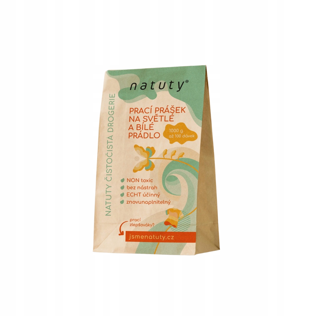 Levně Natuty Prací prášek na světlé a bílé prdlo