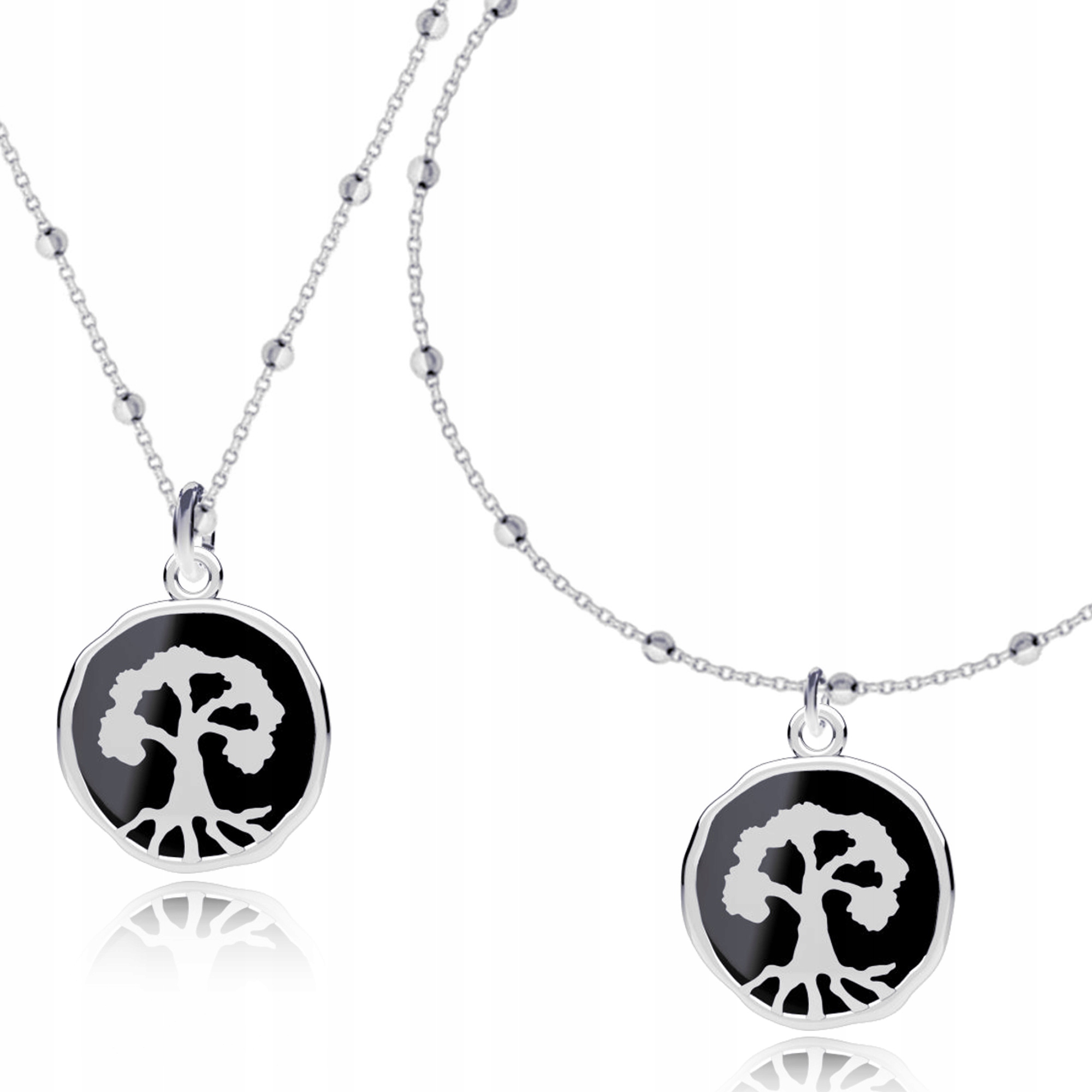 Yggdrasil Dřevo Světa Wiking Stříbrný kuličkový komplet šperků stříbro 925