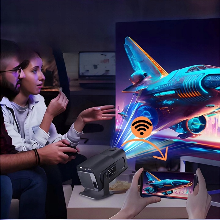 Projektor Rzutnik Android TV WiFi Bluetooth 4K Full HD Przenośny Obrotowy Kod producenta Projektor Rzutnik Android TV WiFi HY320 Mini