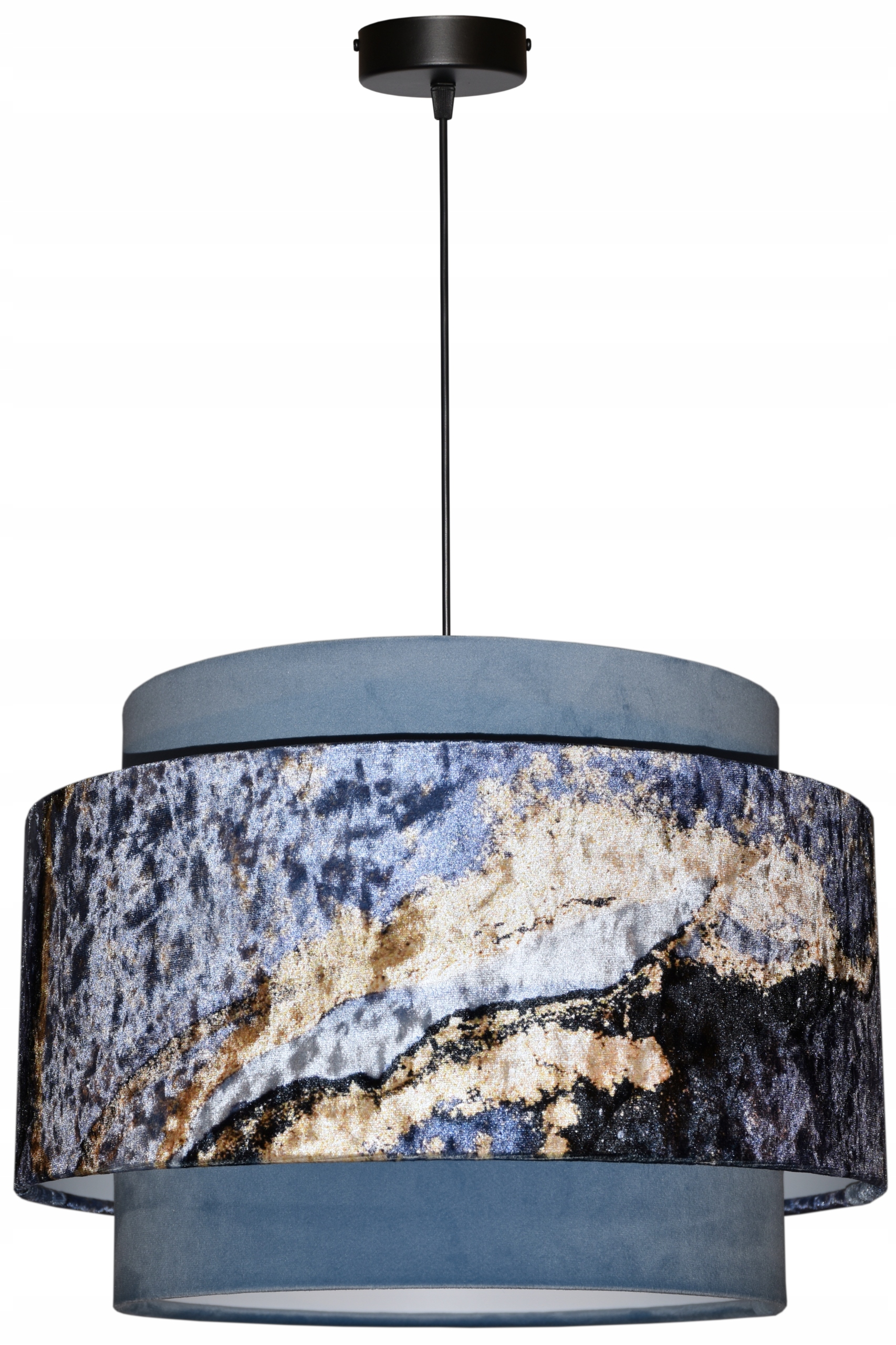 Závěsná stropní lampa Zwis Lustr Abażur 45/30 E27 Geody 03 Panca Welur
