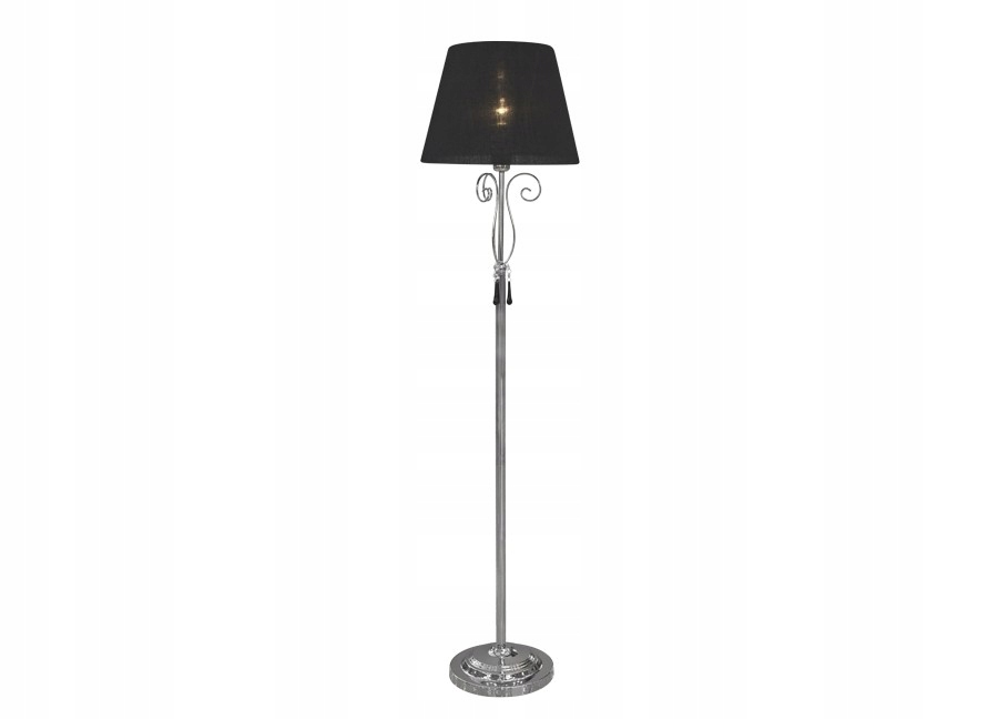 Podlahová lampa Soul 4977/1F čierna s kryštálikmi