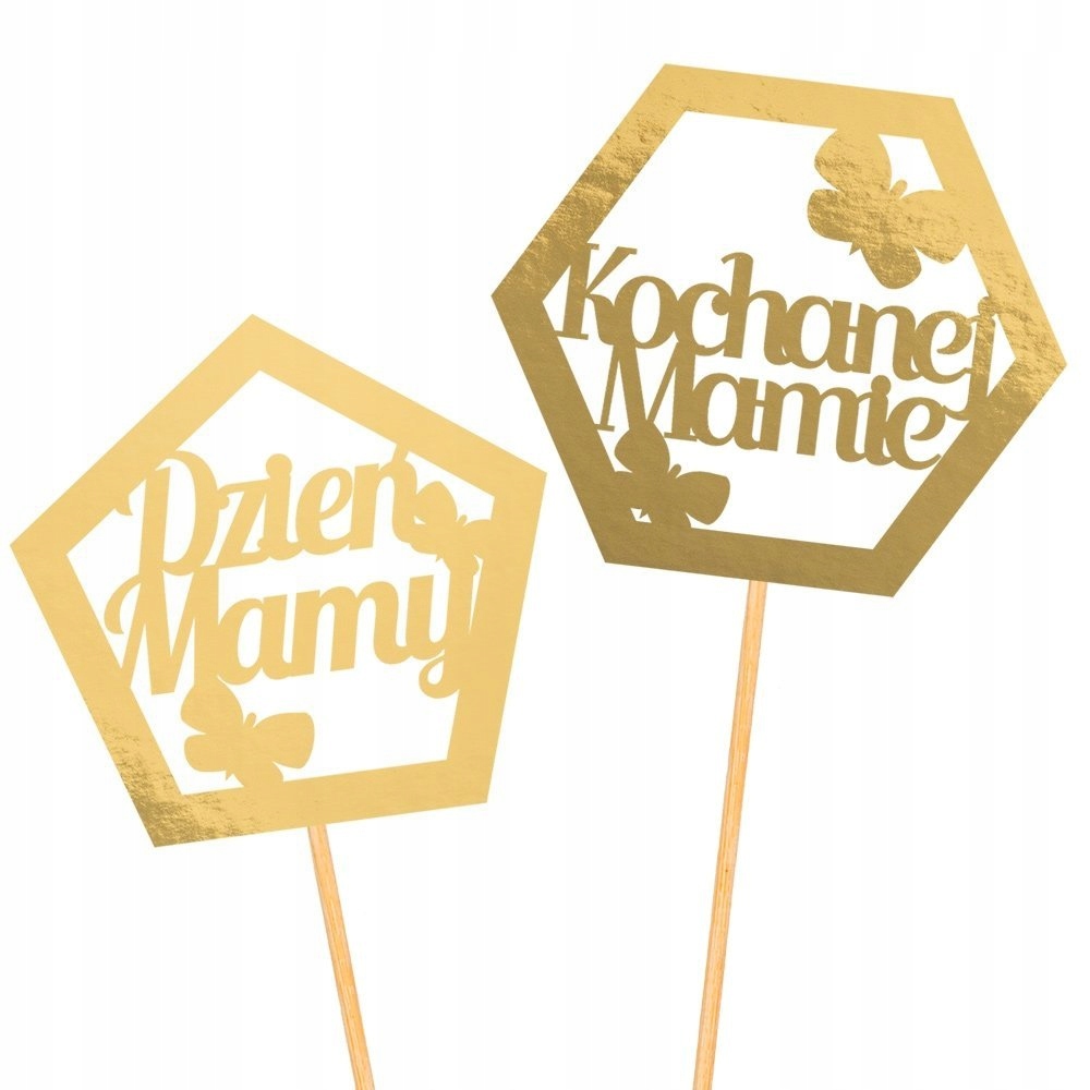 

Topper zestaw tort Dzień Mamy Kochanej Mamie 2szt