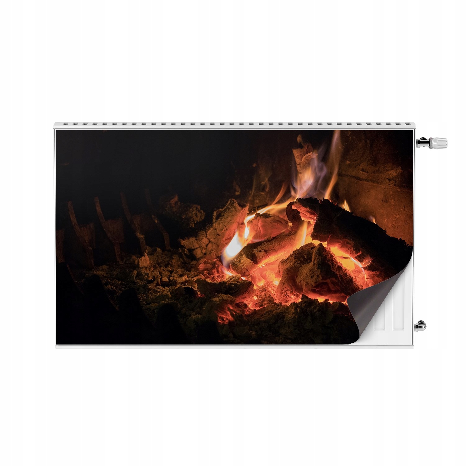 Maskovač na radiátor do chodby Ohniště dřevo