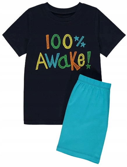 

George piżama 104 Awake t-shirt szorty Na Prezent