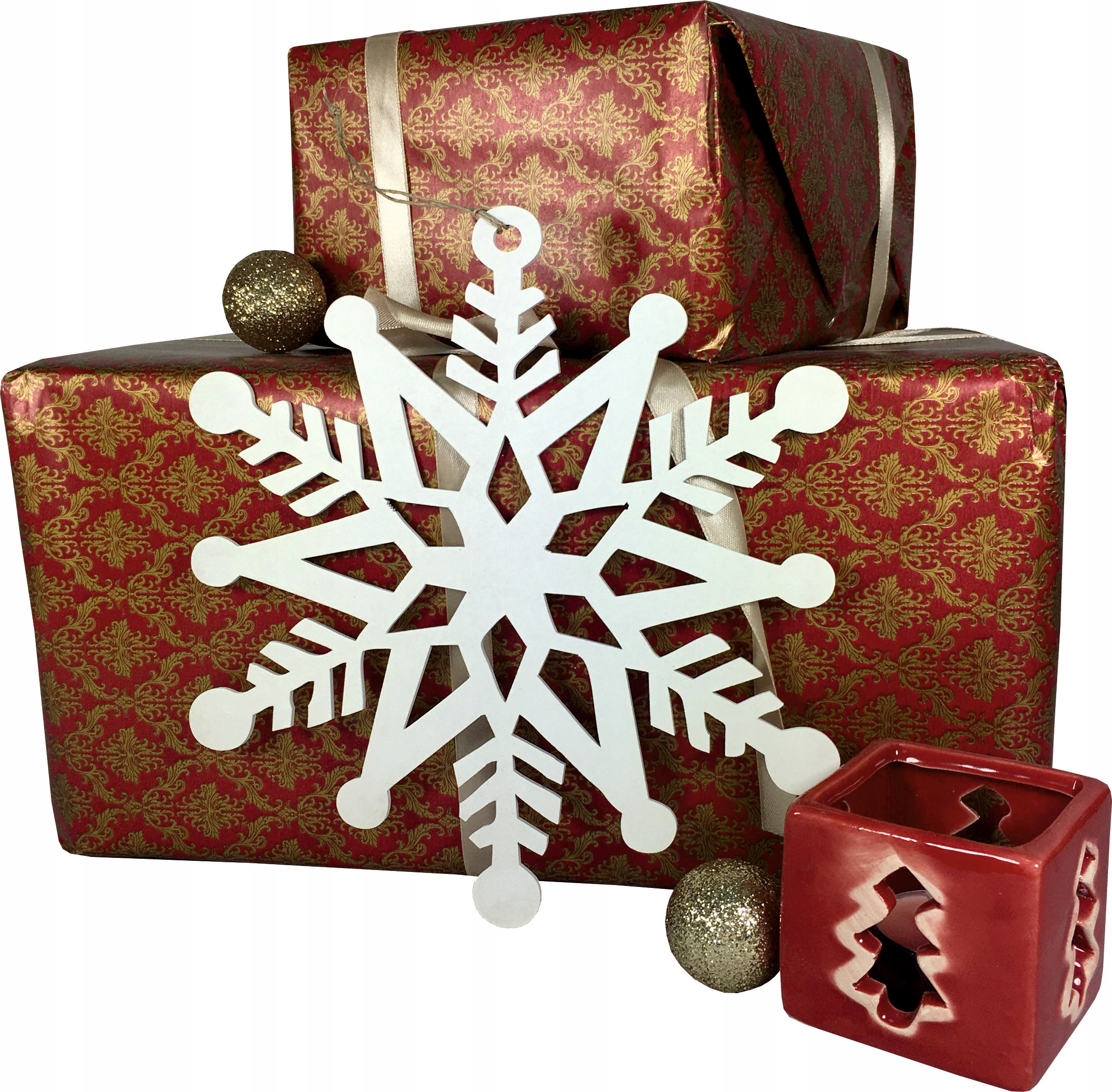 BOMBKA ZAWIESZKA PŁATEK ŚNIEGU ŚWIĘTA OZDOBA 30CM