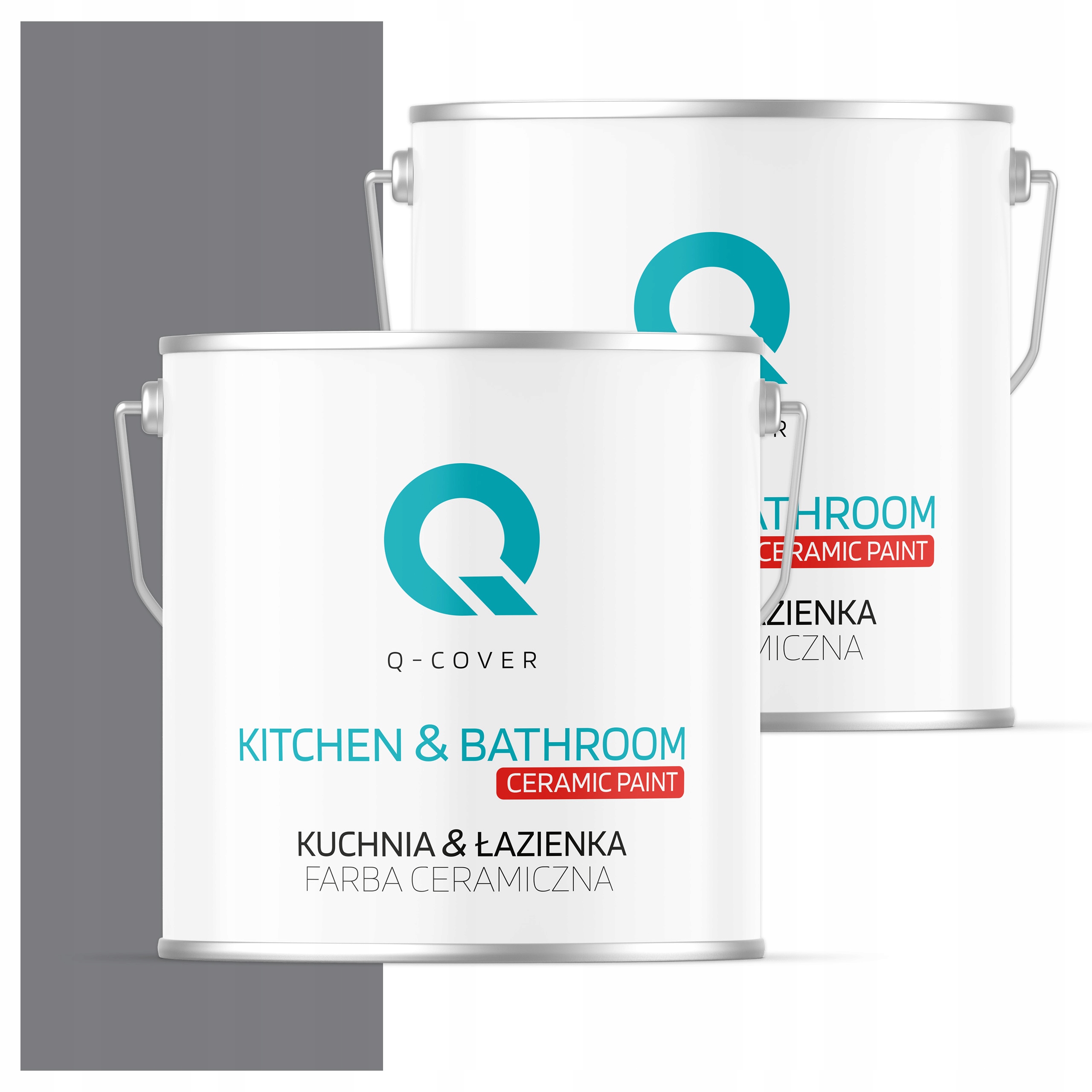 Farba do kuchyne a kúpeľne Umývateľná 5L Hlboká matná farba Šedá tmavá H1020