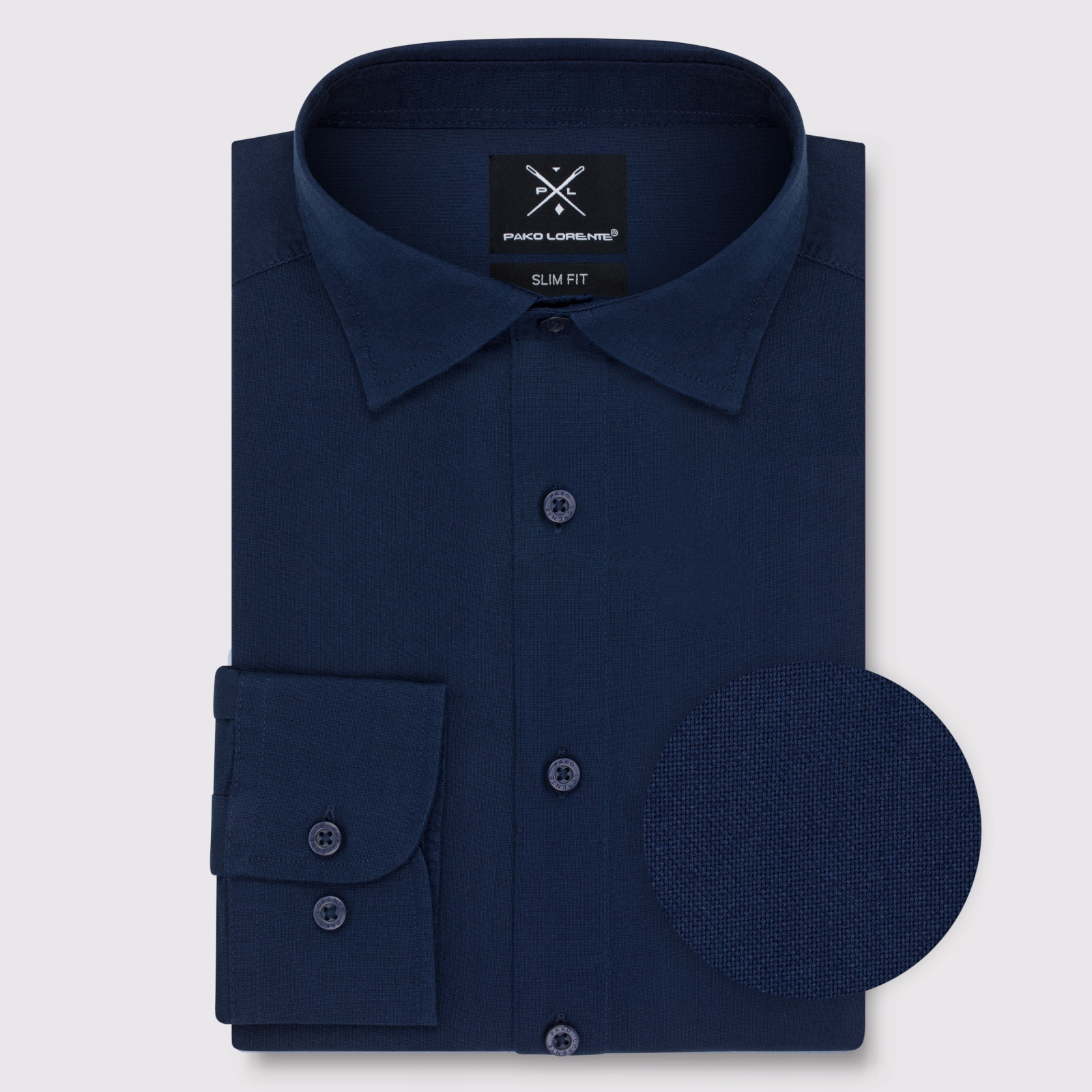 Granatowa gładka koszula męska Pako Lorente roz. M