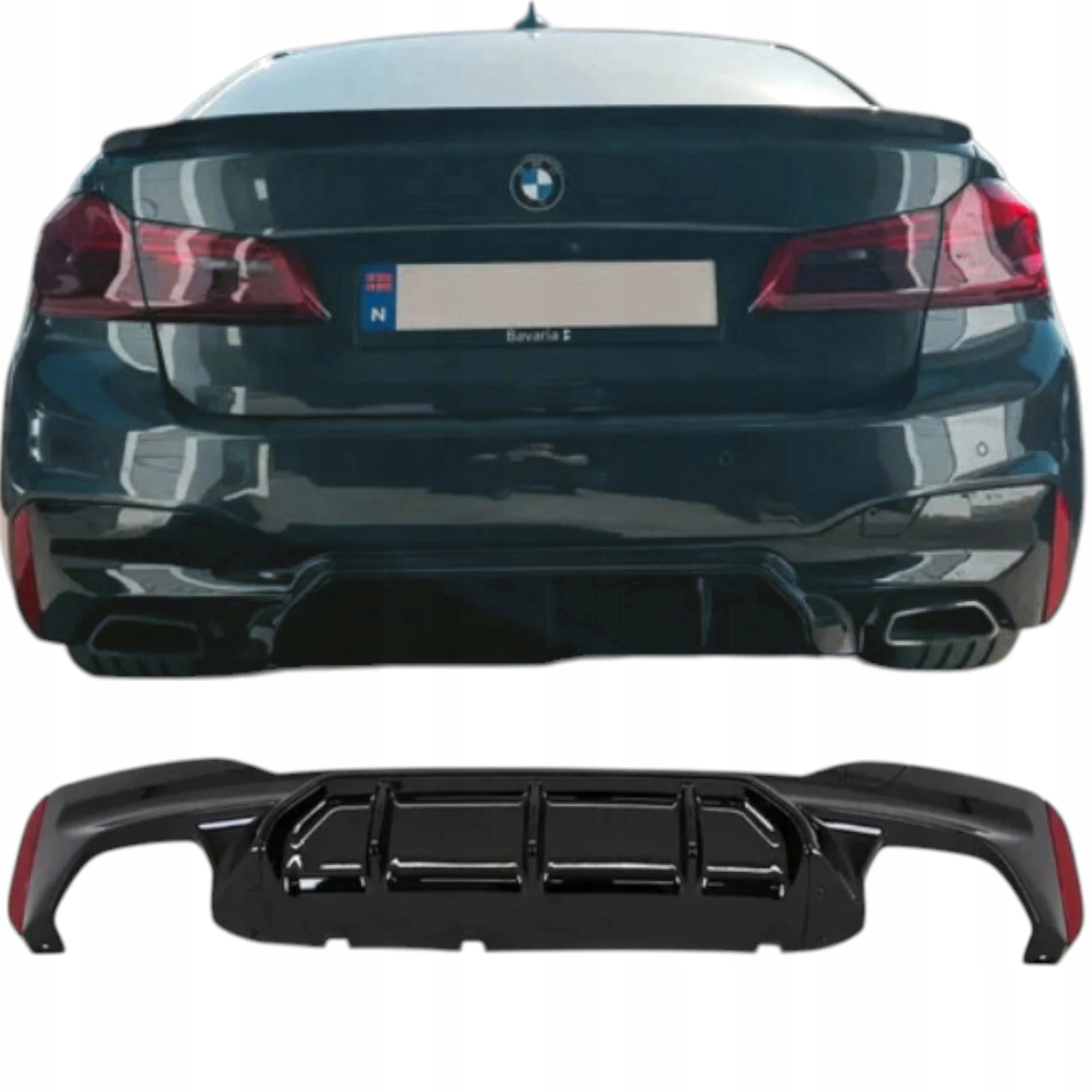 Bmw 5 G30 G31 17-23 Difuzér spoiler nárazníku zadní krytka
