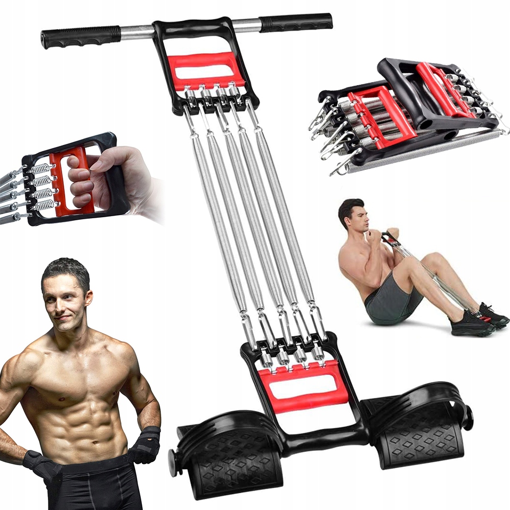 Expander Do Ćwiczeń Z 5 Sprężynami Trening Mięśni Klatki Piersiowej Rąk