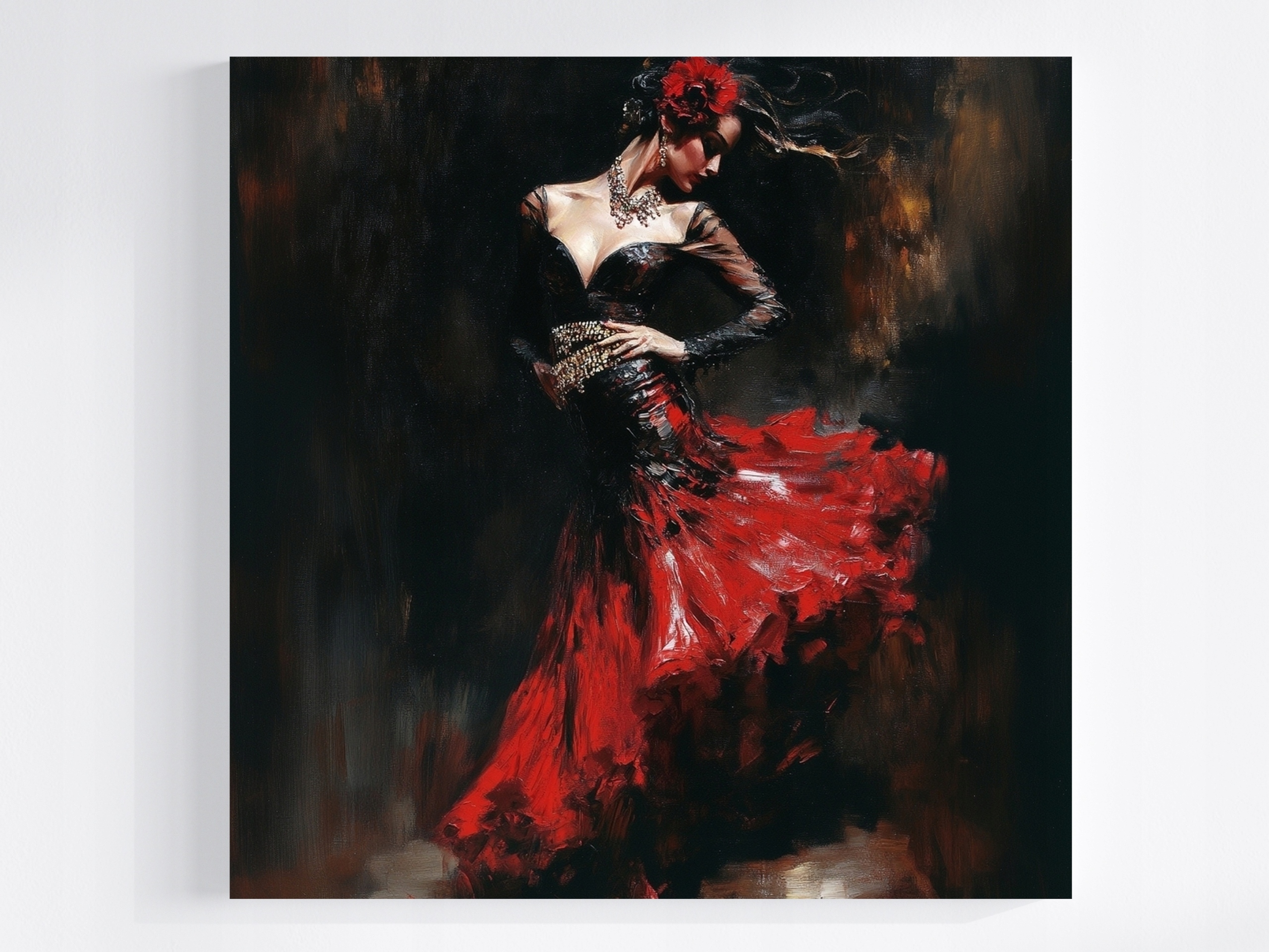 Obraz Na Plátně Canvas Tanec Žena Španělsko Flamenco Hudba 80x80