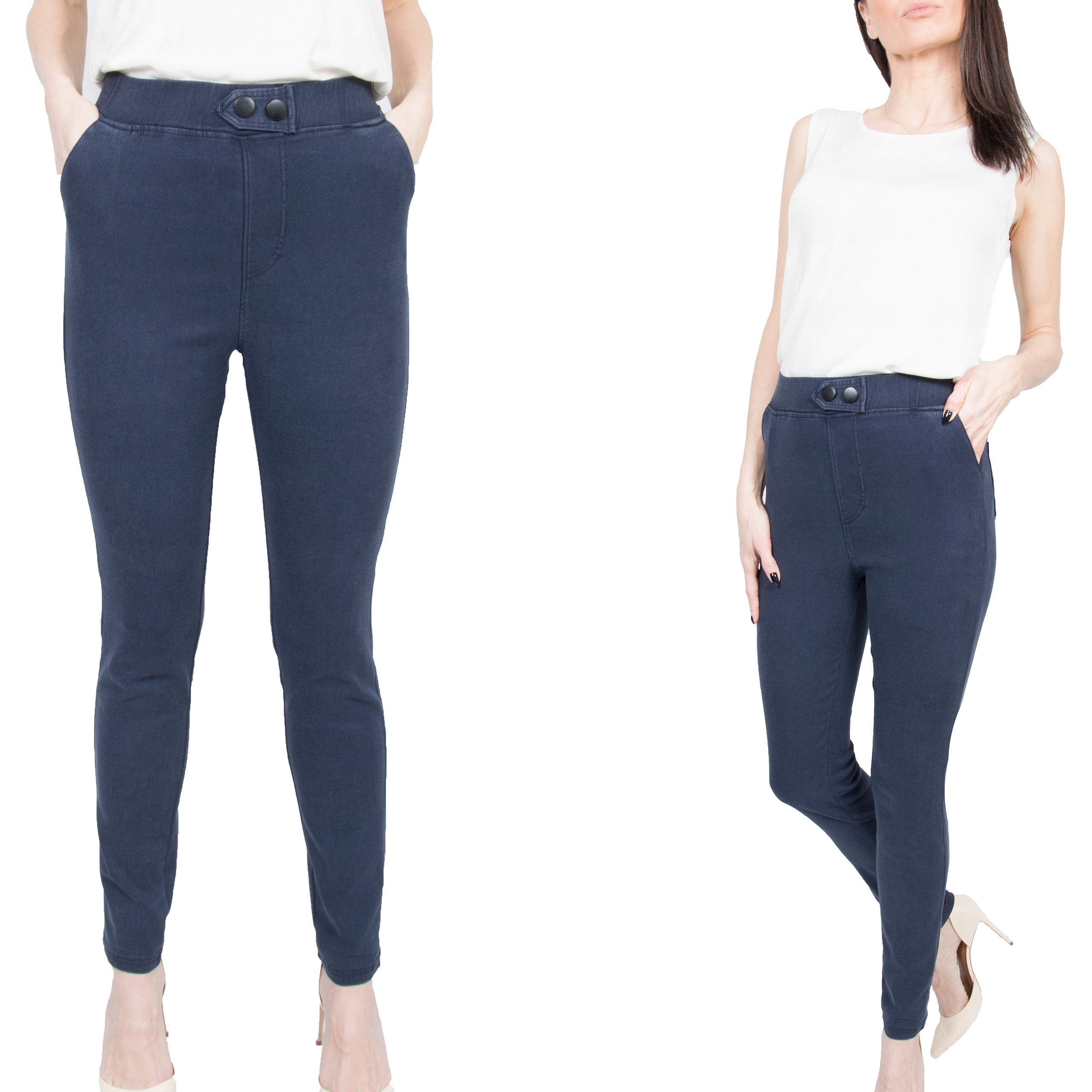

G593 Spodnie Jeansy Wysoki Stan r.42/44