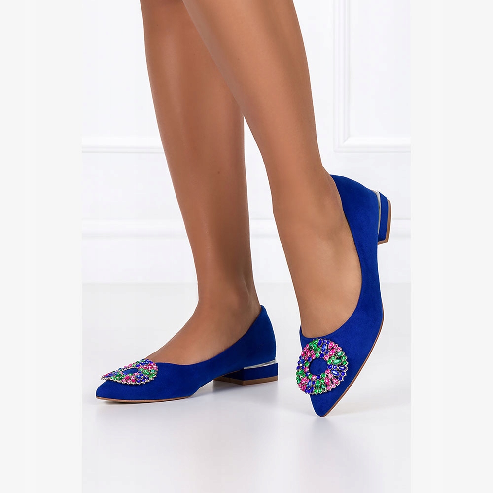 BALERINY DAMSKIE Z OZDOBĄ WKŁADKA SKÓRA LEKKIE 37 Płeć kobieta