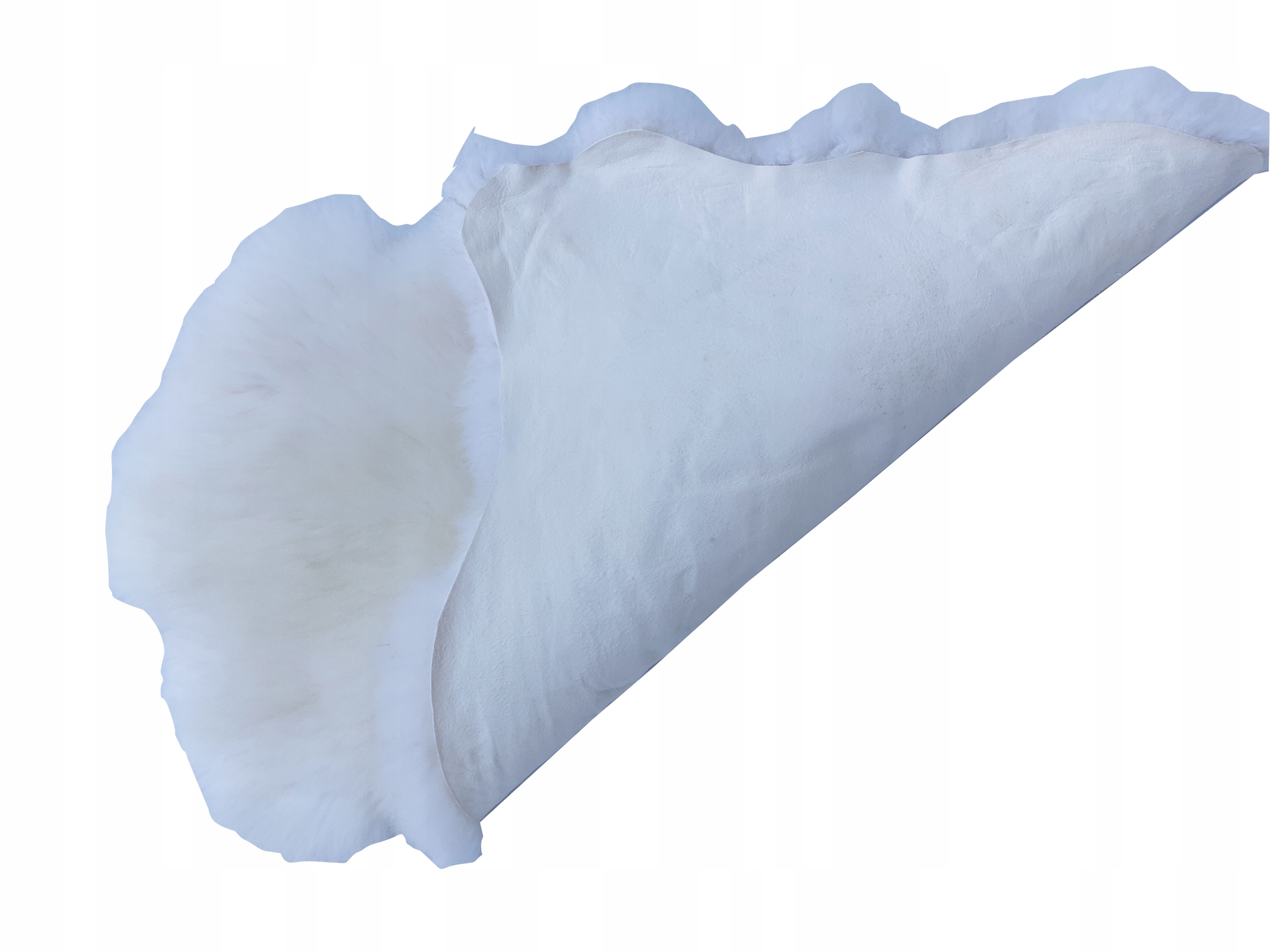 Kožešinový Koberec z přírodní vlny, středně velký, velikost M na křeslo/pohovku bílý