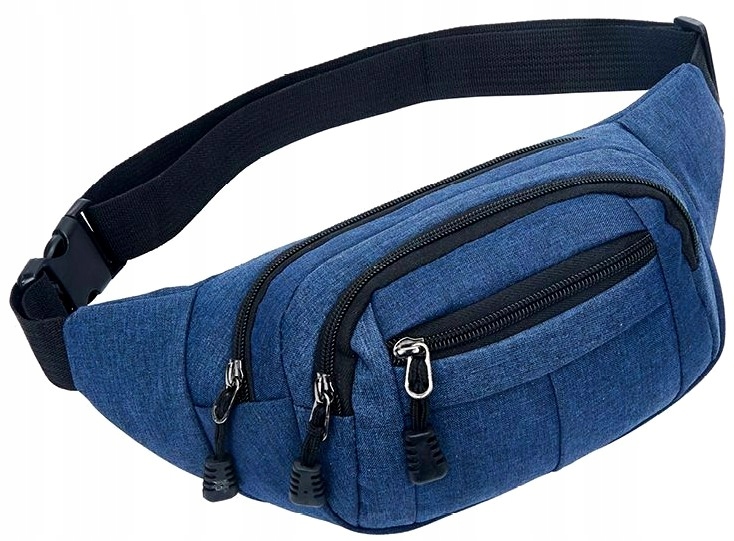 Pojemna Nerka Męska Wodoodporna kieszeń na pasku z zamkami Marka EDIBAZZAR